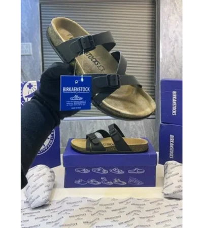 Luxurious Birkenstocks Black Slide For Men (FF520) - Image 2