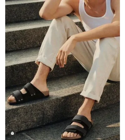 Luxurious Birkenstocks Black UJI Sandal For Men (FF525)