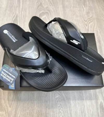 Luxurious Skechers Hyper Burst Simplex Full Black Slides For Men (FF530)