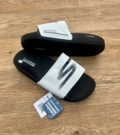 Luxurious Skechers Logo S Hyper Burst Soft Slide For Men (SIG739)