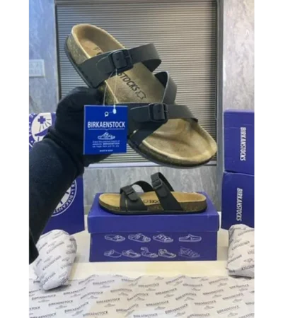Luxurious Birkenstocks Black Slide For Men (SIG749) - Image 2