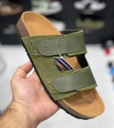 Luxurious Birkenstocks Green Uji Slide For Men (SIG56)
