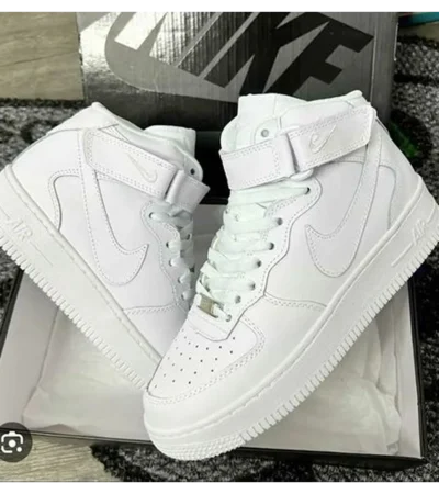 Trendy Nike Air Force Mid Long Leather Shoes For Women (SFS1887)