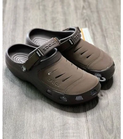 Trendy classic yukoon clog sandal tan For Men (FF573) - Image 2