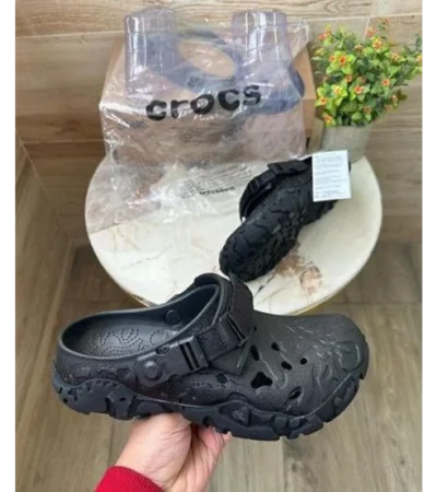 Trendy Crocs All Terrain Atlas All Black Clogs For Men (FF585)