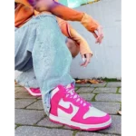 Trendy Nike Sb Dunk High Pink Shoes For Women (FF748) - Image 2