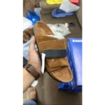 Trendy Birkenstock Kyoto Slides Tan For Men (FF605) - Image 2