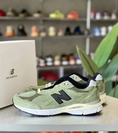 Trendy New Balance 990v3 Jjjjound Olive Shoes For Men (FF614)