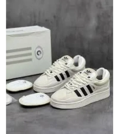 Trendy Adidas X Bad Bunny Campus White Black Shoes For Men (FF627)