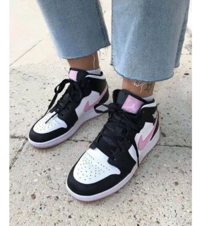 Trendy Nike Air Jordan 1 Mid Arctic Pink Shoes For Women (FF742)