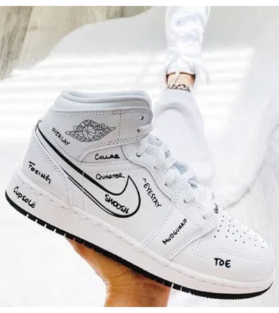 Trendy Nike Air Jordan 1 Mid Schematic Shoes For Men (FF675) - Image 2