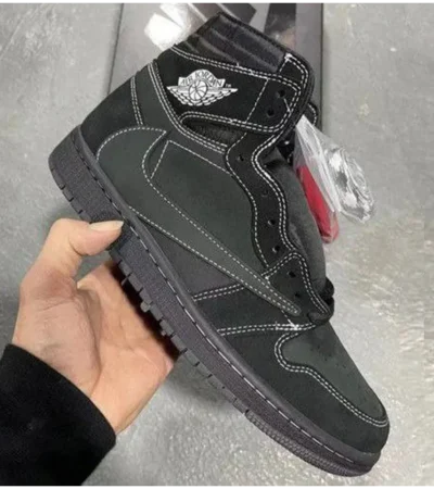Trendy Jordan 1 Retro Low Sp Travis Scott Black Shoes For Men (FF695) - Image 2