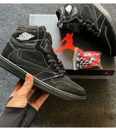Trendy Jordan 1 Retro Low Sp Travis Scott Black Shoes For Men (FF695)