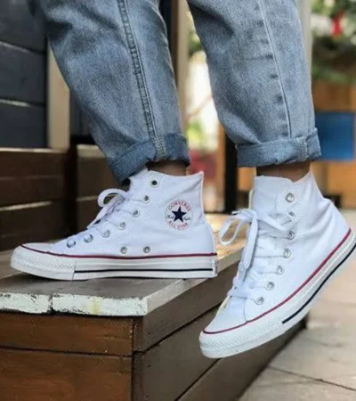 Trendy All Star White Shoes For Men (FF699)