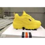 Trendy Fila Disruptor Yellow Shoes For Men (FF707)