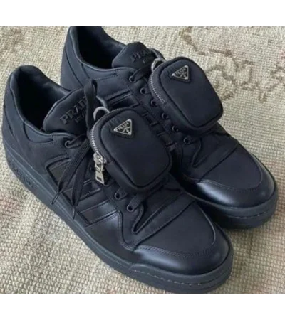 Trendy Adidas Prada Forum Re Nylon Black Shoes For Men (FF708)