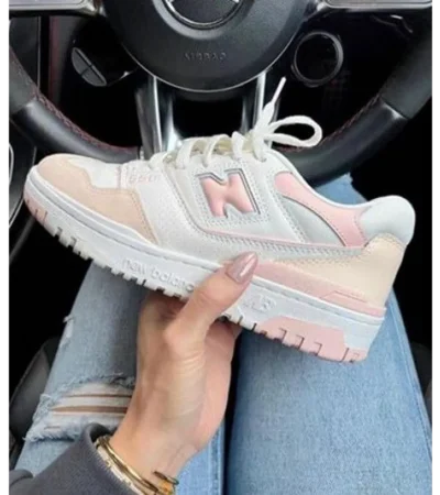 Trendy New Balance 550 White Pink Shoes For Women (FF737)