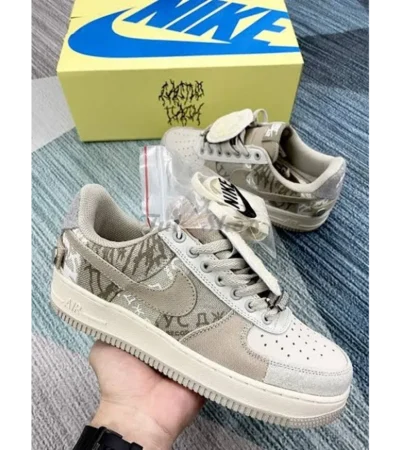 Luxurious Nike Air Force 1 X Travis Scott Grey Shoes For Men (SFS1916)