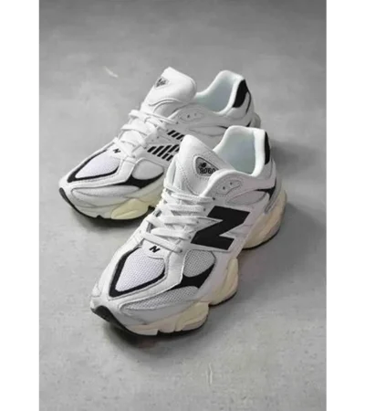 Luxurious New Balance 9060 White Black Shoes For Men (BS526)
