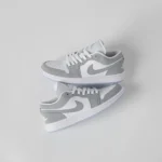 Trendy Nike Air Jordan Retro 1 Low Wolf Grey Shoes For Men (BSF1873) - Image 2