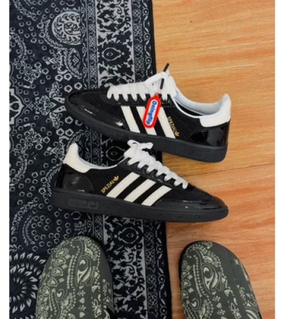 Trendy Adidas Samba X Spezial Black Patent Shoes For Men (SFS1942)