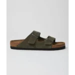 Luxurious Birkenstock Arizona Olive Green Suede Shoes (SFS1982)