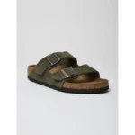 Luxurious Birkenstock Arizona Olive Green Suede Shoes (SFS1982) - Image 2