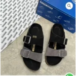 Luxurious Birkenstock Arizona black Grey Split Shoes (SFS1984) - Image 2