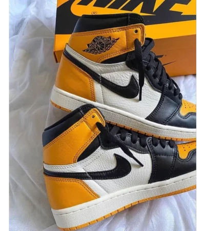 Luxurious Aur Jordan Retro 1 Taxi Shoes (BS539) - Image 2