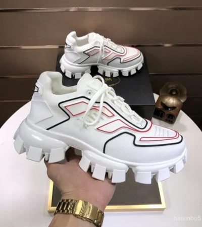 Prada Cloudbust Thunder White Red Men Shoes (FT749) - Image 2