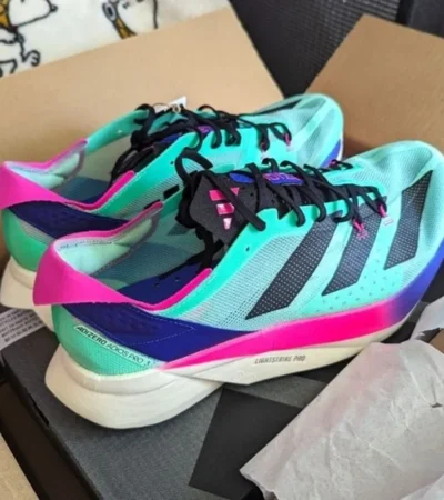 Premium Adidas Adizero Adios Pro 3 Neon Black Blue Shoes For Men (SW5712) - Image 2
