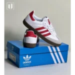 Premium Adidas Samba White Red Sneaker For Men (RMF16) - Image 2