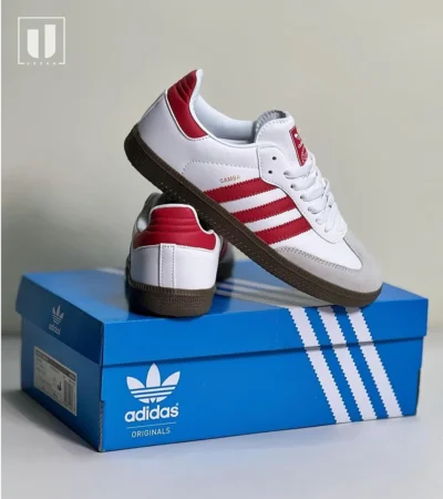 Premium Adidas Samba White Red Sneaker For Men (RMF16) - Image 2