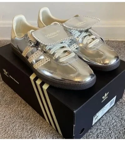 Premium Adidas Samba X Wales Bonner Silver Shoes For Men (SW5715)