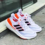 Premium Adidas Ultraboost White Orange Shoes For Men (BME154) - Image 2