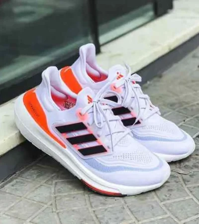 Premium Adidas Ultraboost White Orange Shoes For Men (BME154) - Image 2