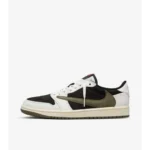 Premium Air Jordan 1 X Travis Scott Olive Shoes For Men (SNC603)