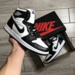 Premium Air Jordan Retro 1 High Black White Panda Shoes For Men (FST1171) - Image 2