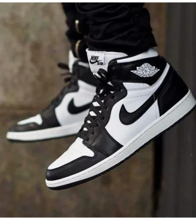 Premium Air Jordan Retro 1 High Black White Panda Shoes For Men (FST1171)