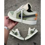 Premium Air Jordan Retro 1 Low Craft Olive Shoes For Men (FST1114)
