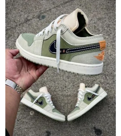 Premium Air Jordan Retro 1 Low Craft Olive Shoes For Men (FST1114)