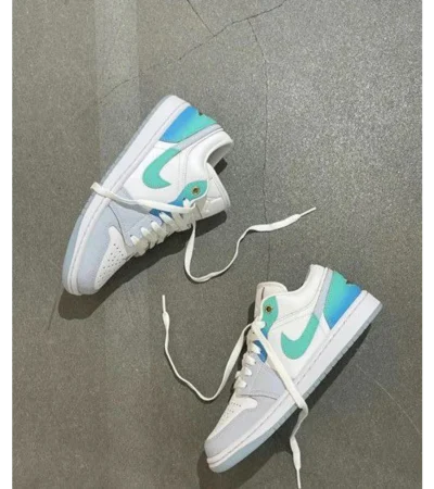 Premium Air Jordan Retro 1 Low Se Emerald Rise Shoes For Men (FST1142) - Image 2
