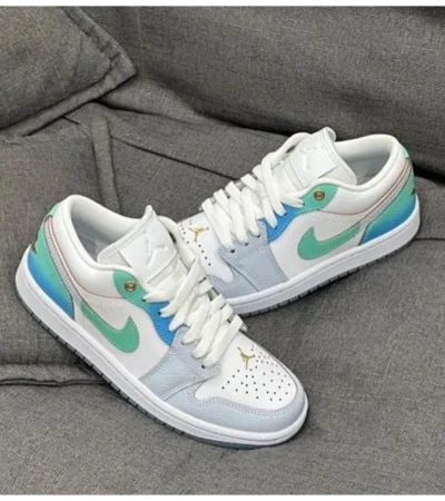 Premium Air Jordan Retro 1 Low Se Emerald Rise Shoes For Men (LL503) - Image 2