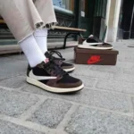 Premium Air Jordan Retro 1 Travis Scott Black Olive Shoes For Men (BME26) - Image 3