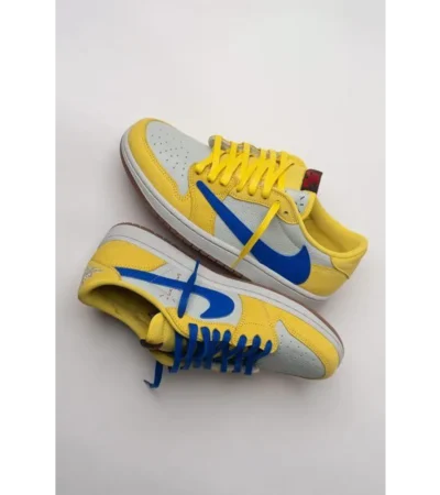 Premium Air Jordan Retro 1 Travis Scott Canary Shoes For Men (FST1240)