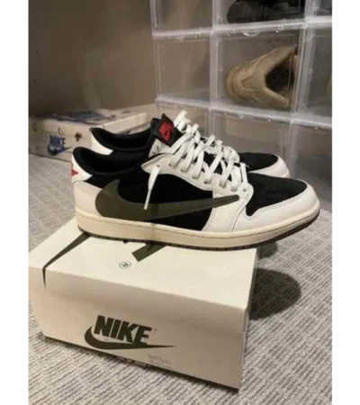 Premium Air Jordan Retro 1 Travis Scott Olive Shoes For Men (BME39)