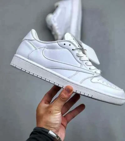 Premium Air Jordan Retro 1 X Travis Scott White Shoes For Men (BME03)