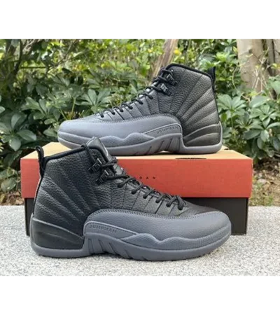 Premium Air Jordan Retro 12 Black Wolf Grey Shoes For Men (FST1110) - Image 2