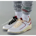 Premium Air Jordan Retro 2 Low Chicago White Red Shoes For Men (FST1197) - Image 2