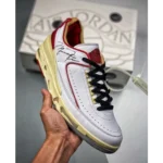 Premium Air Jordan Retro 2 Low Chicago White Red Shoes For Men (FST1197)